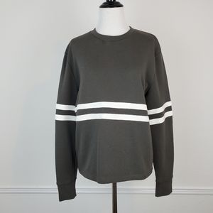 All:row Sweatshirt Striped Color Block Athletic Athleisure Retro Boho Neutral